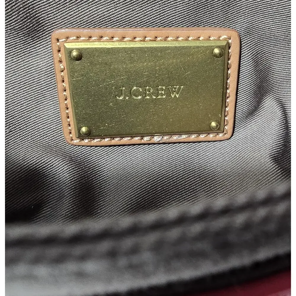 J. Crew Hot Pink Leather Invitation Bag Clutch Envelope Shoulder Purse w/Chain